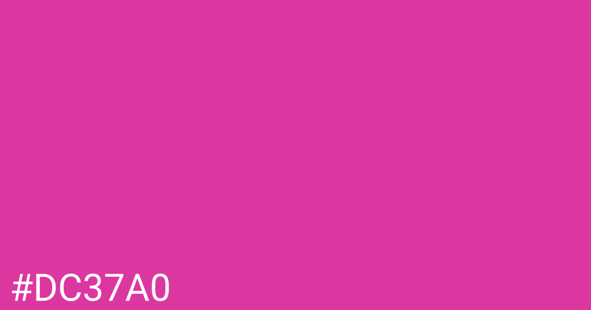 Hex color #dc37a0 graphic