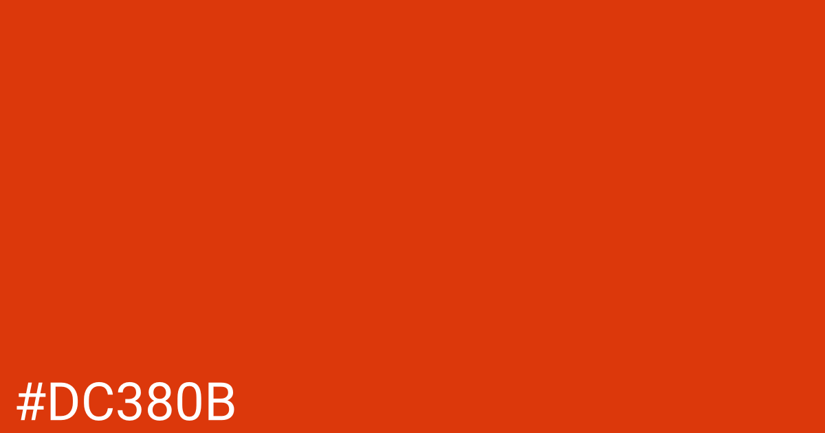 Hex color #dc380b graphic