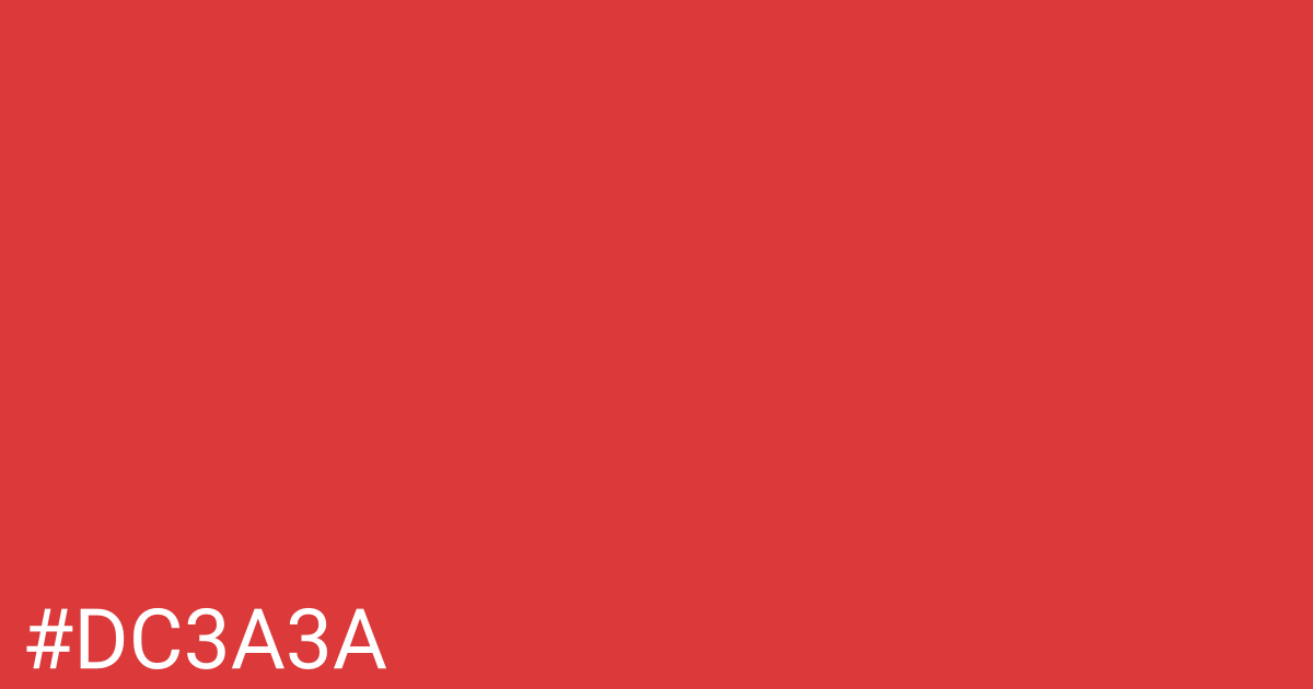Hex color #dc3a3a graphic