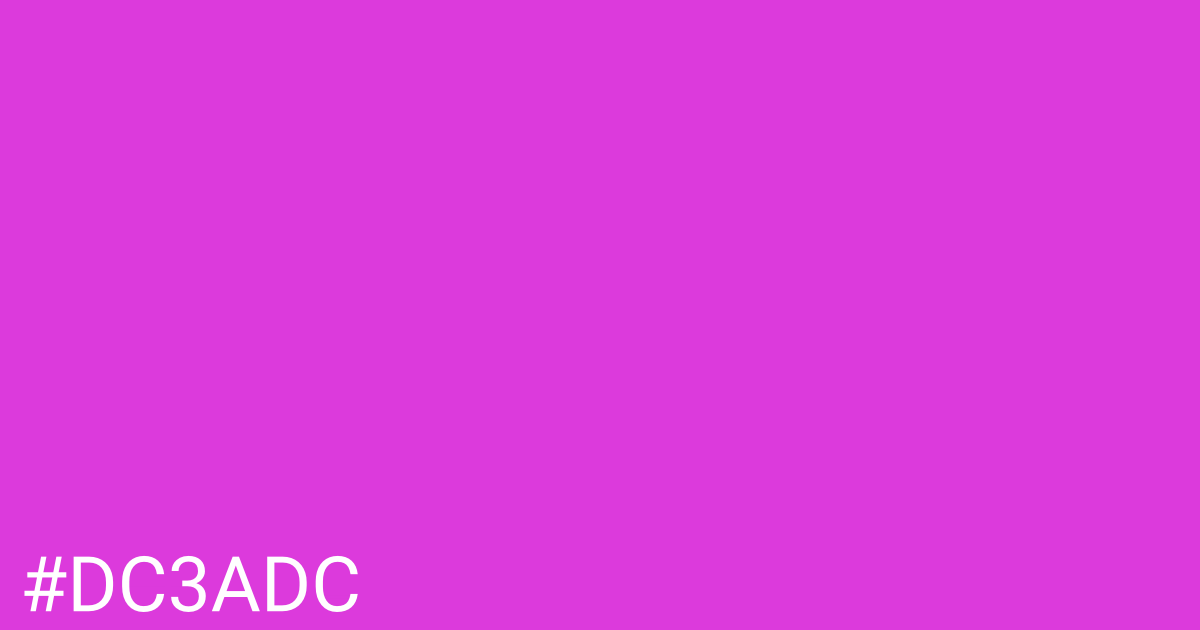 Hex color #dc3adc graphic