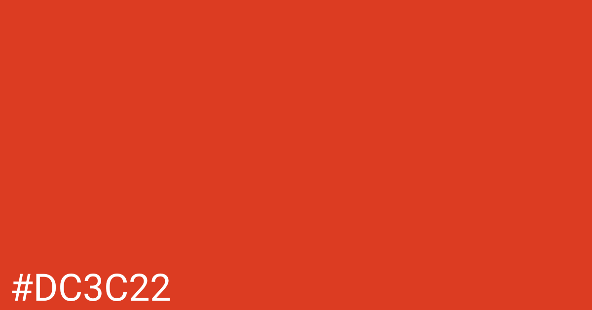 Hex color #dc3c22 graphic