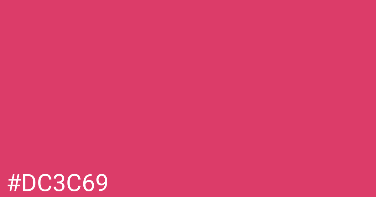 Hex color #dc3c69 graphic