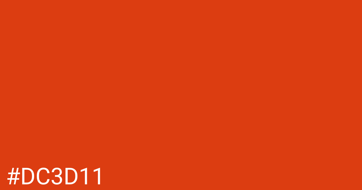 Hex color #dc3d11 graphic