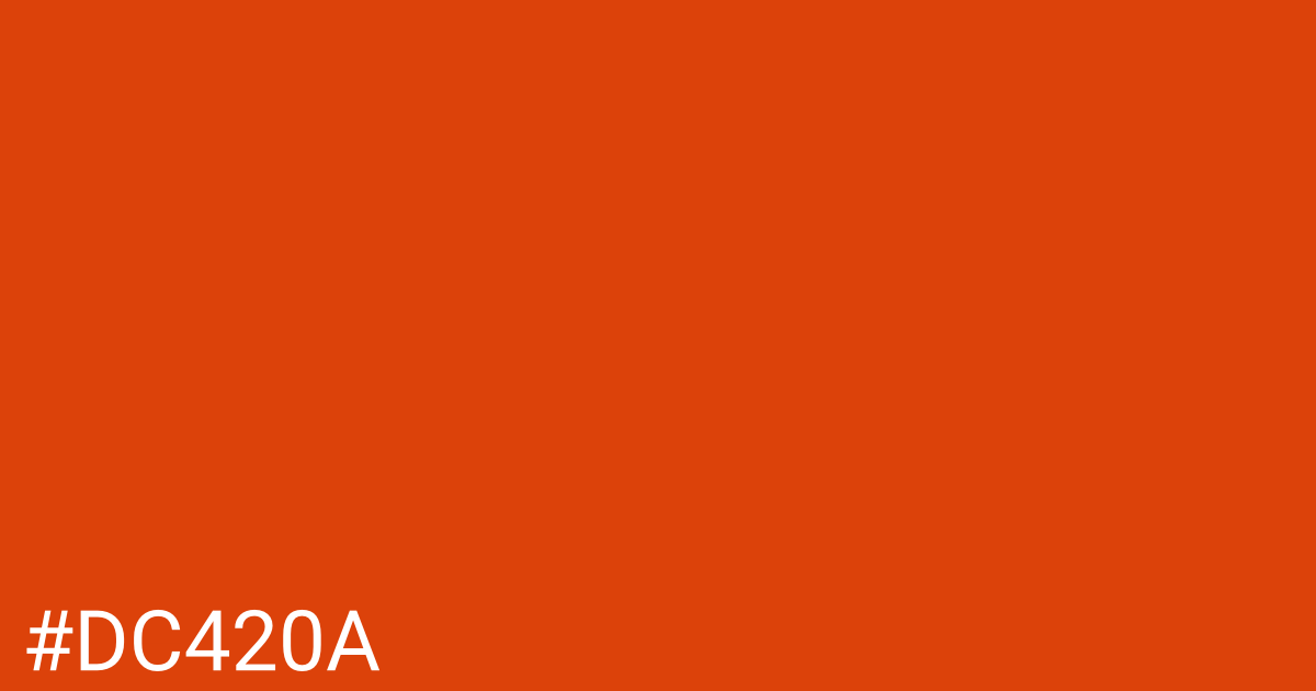 Hex color #dc420a graphic