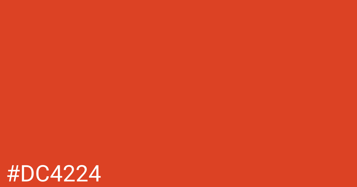 Hex color #dc4224 graphic