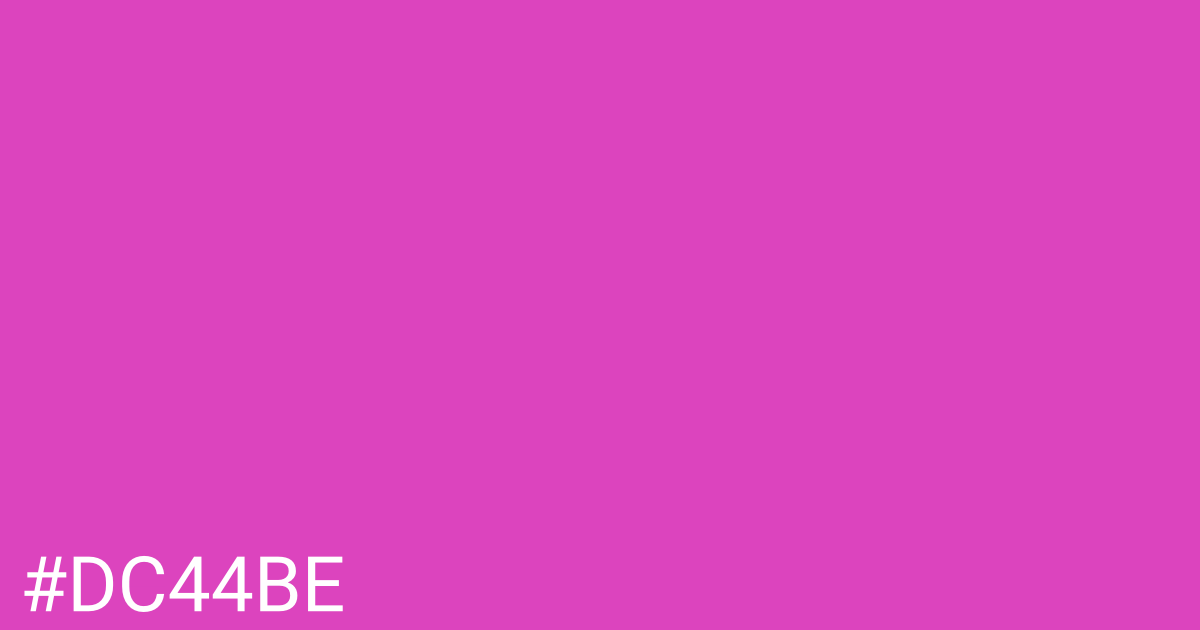 Hex color #dc44be graphic