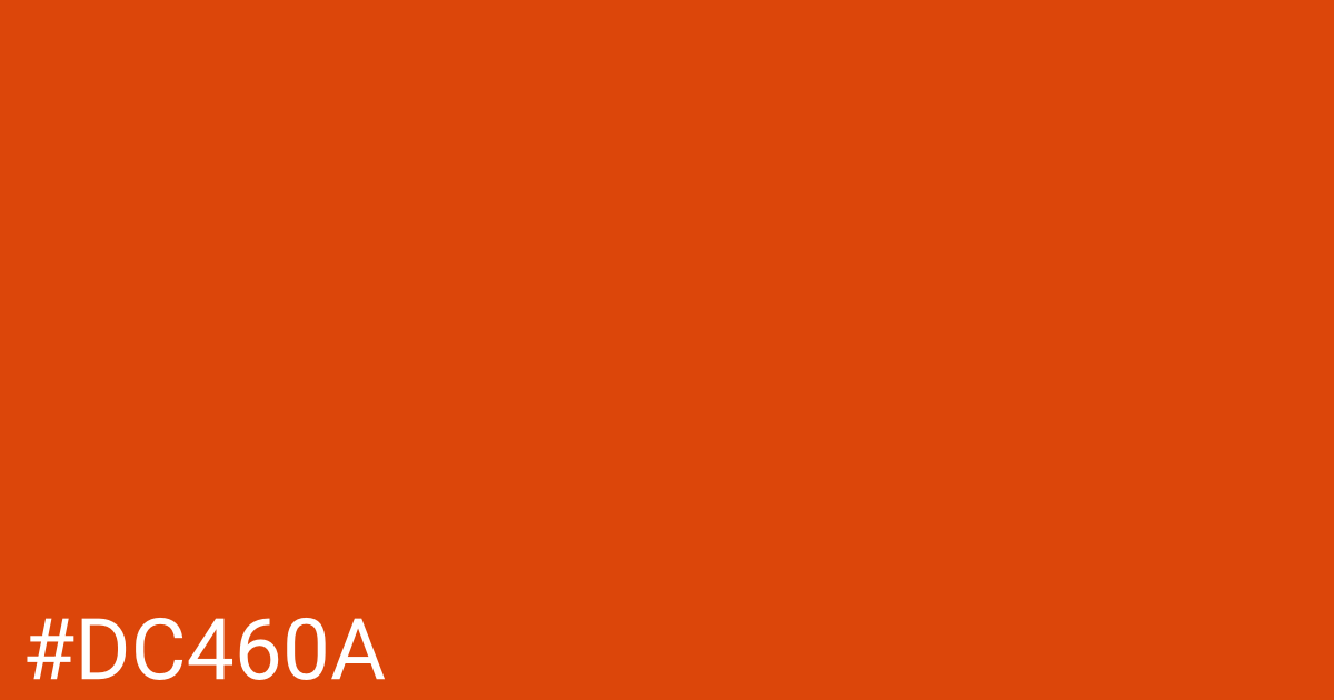 Hex color #dc460a graphic