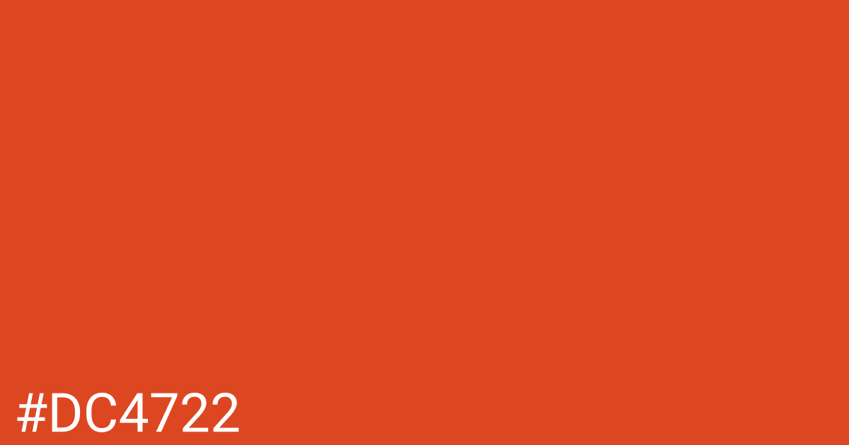 Hex color #dc4722 graphic