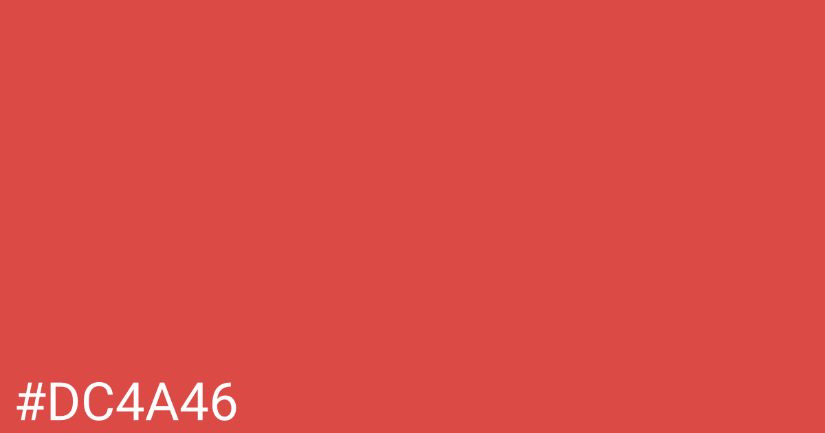 Hex color #dc4a46 graphic