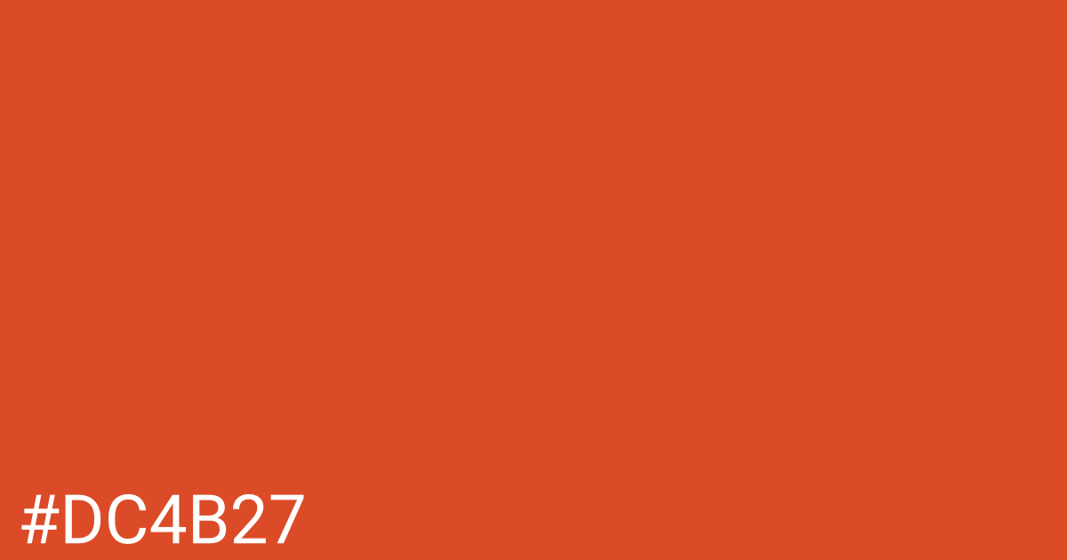 Hex color #dc4b27 graphic