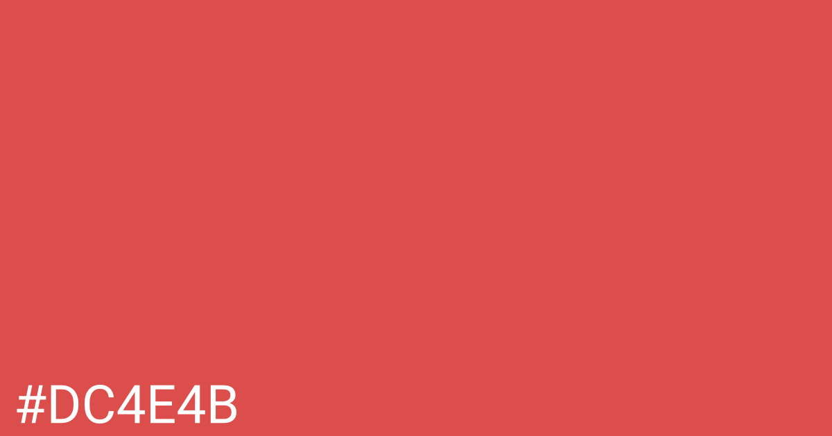 Hex color #dc4e4b graphic