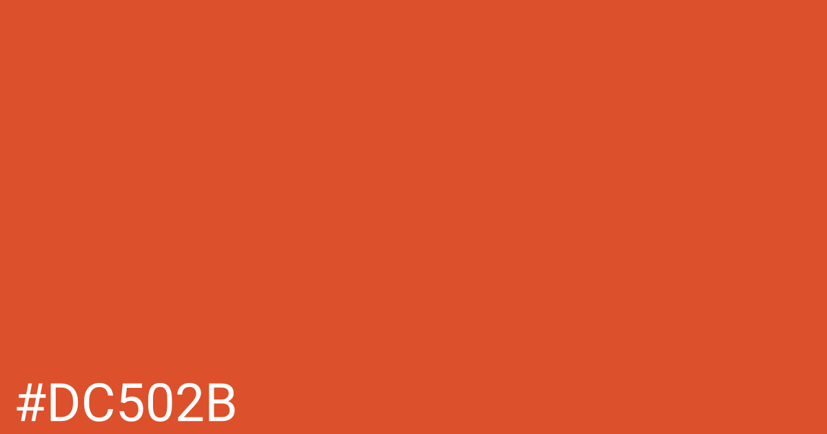 Hex color #dc502b graphic