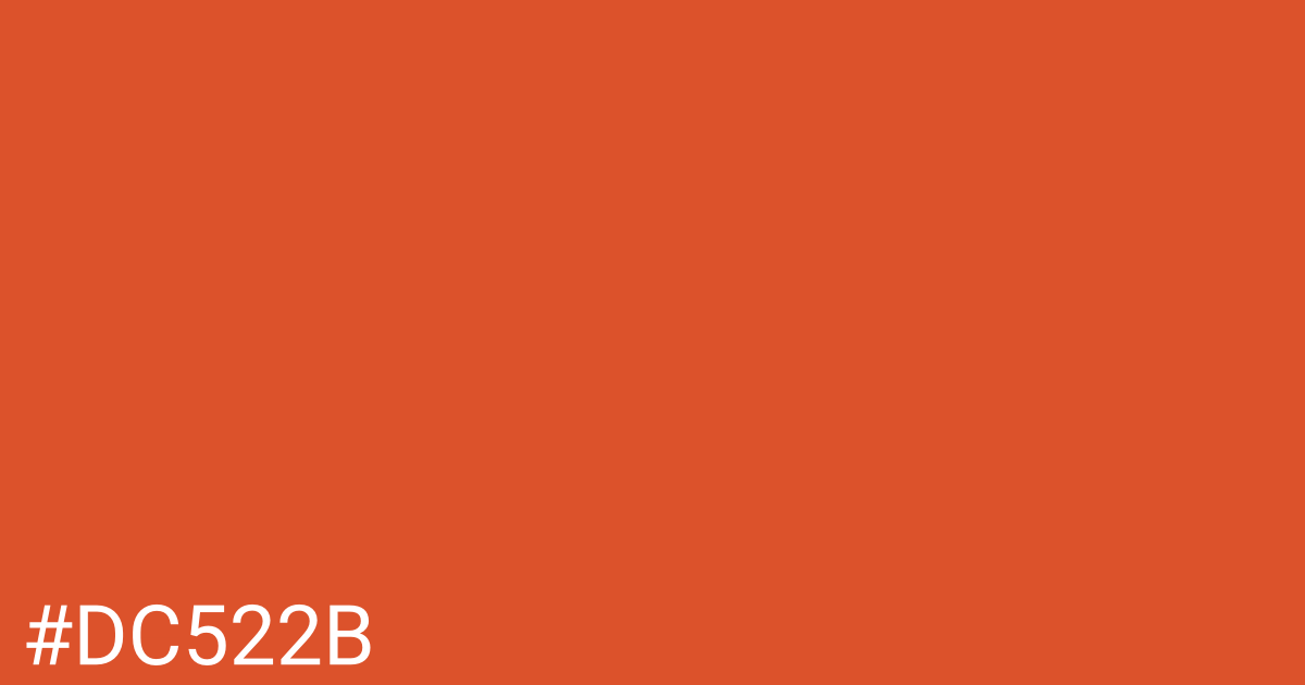 Hex color #dc522b graphic
