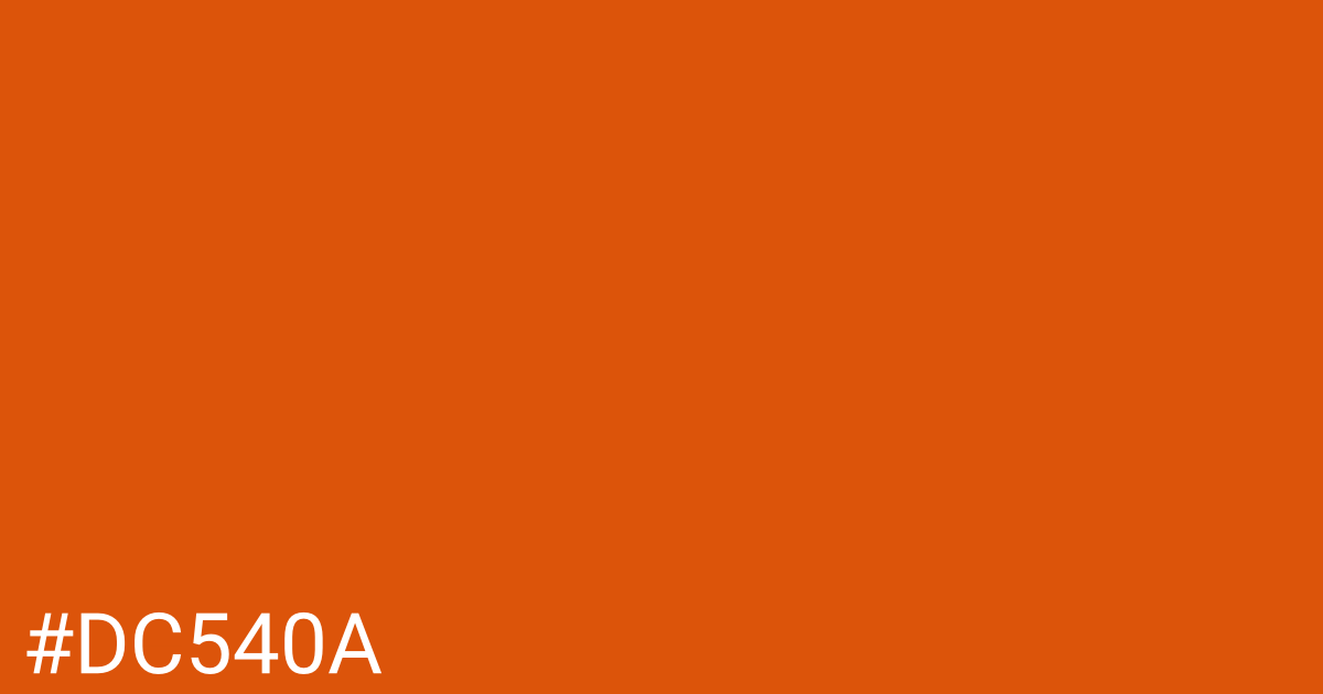 Hex color #dc540a graphic