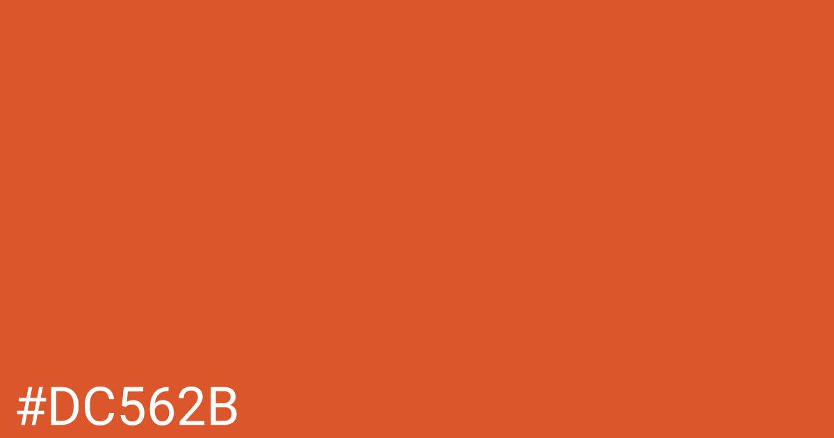 Hex color #dc562b graphic