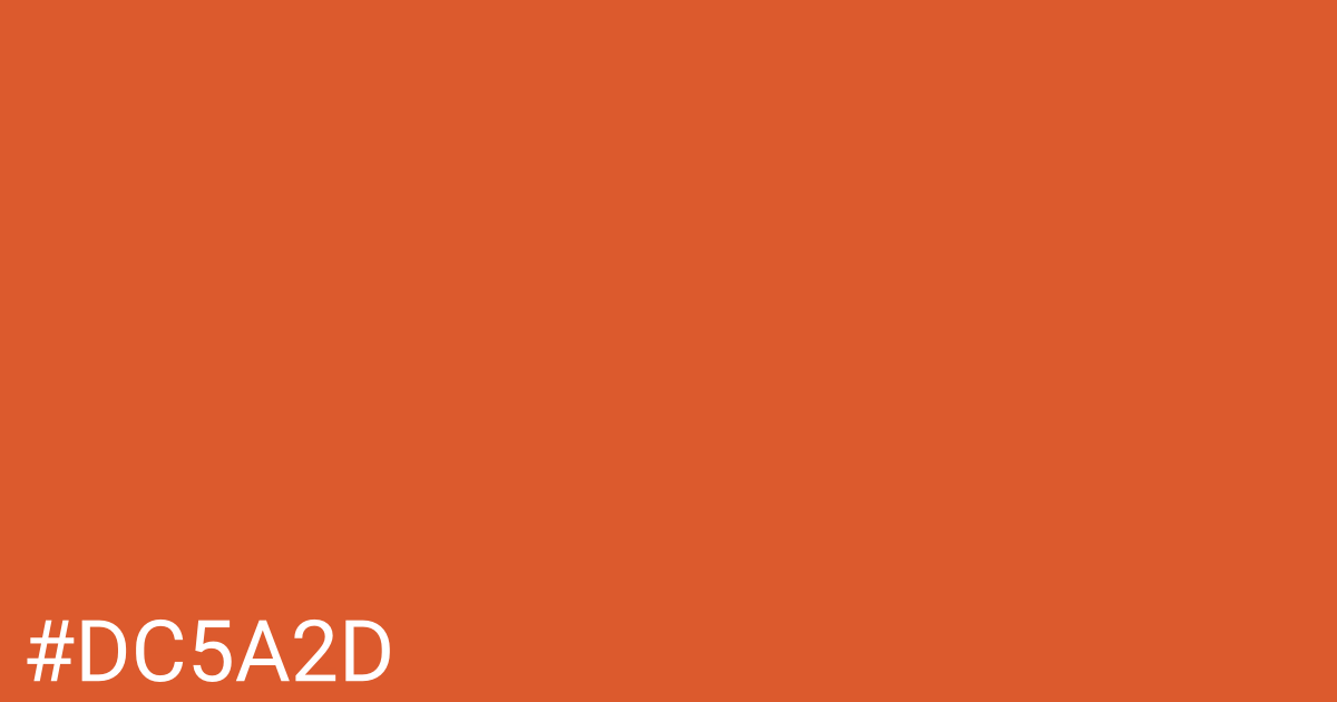 Hex color #dc5a2d graphic