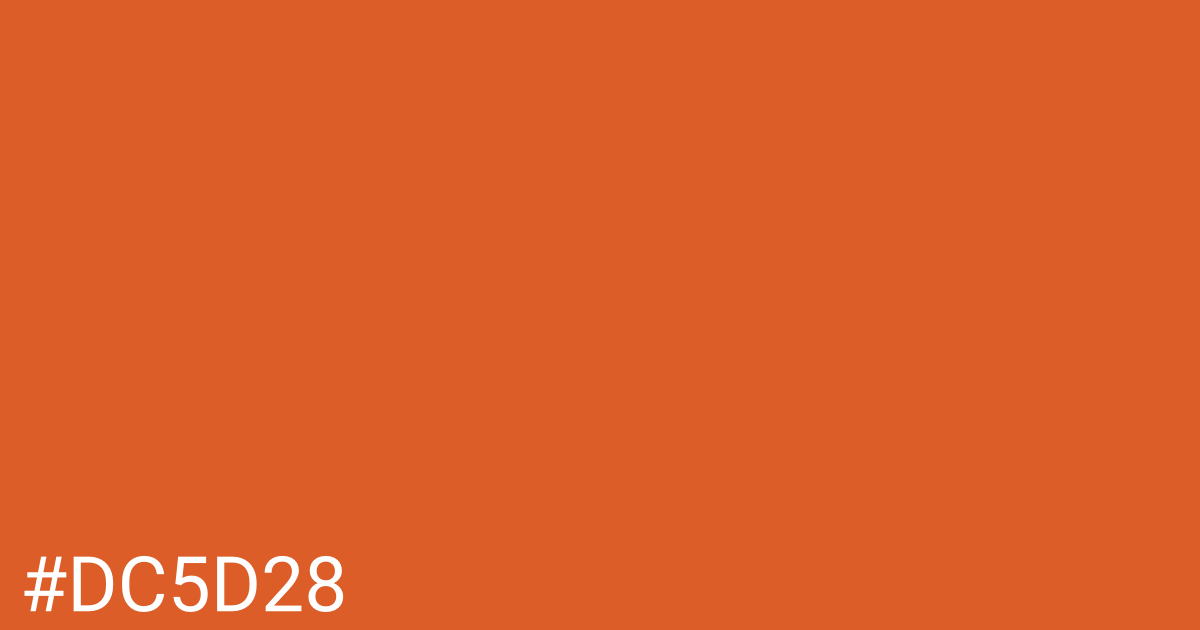Hex color #dc5d28 graphic