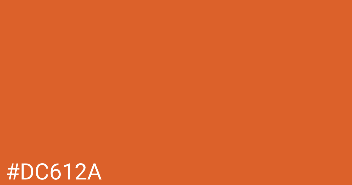 Hex color #dc612a graphic