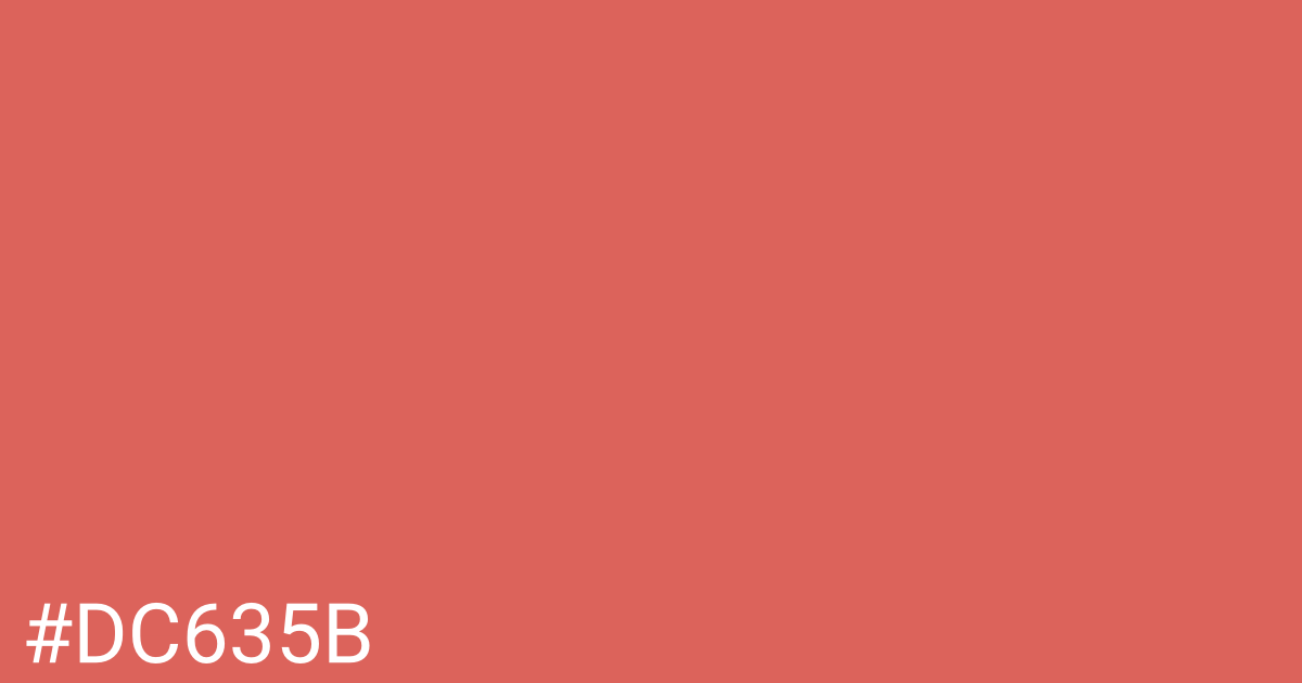 Hex color #dc635b graphic