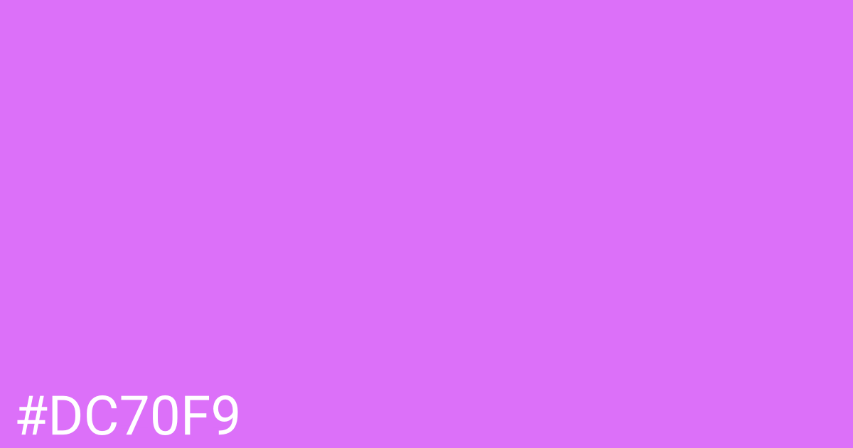 Hex color #dc70f9 graphic