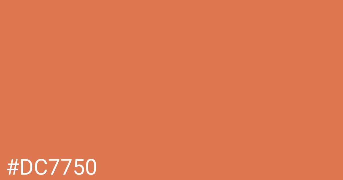 Hex color #dc7750 graphic