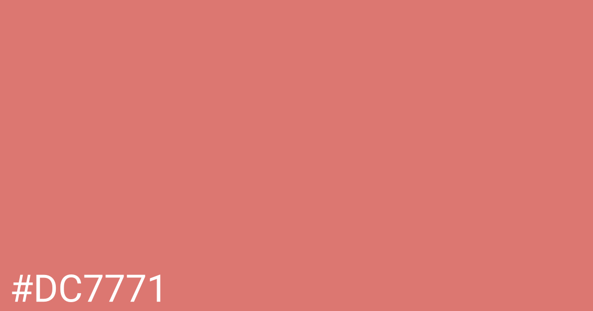 Hex color #dc7771 graphic