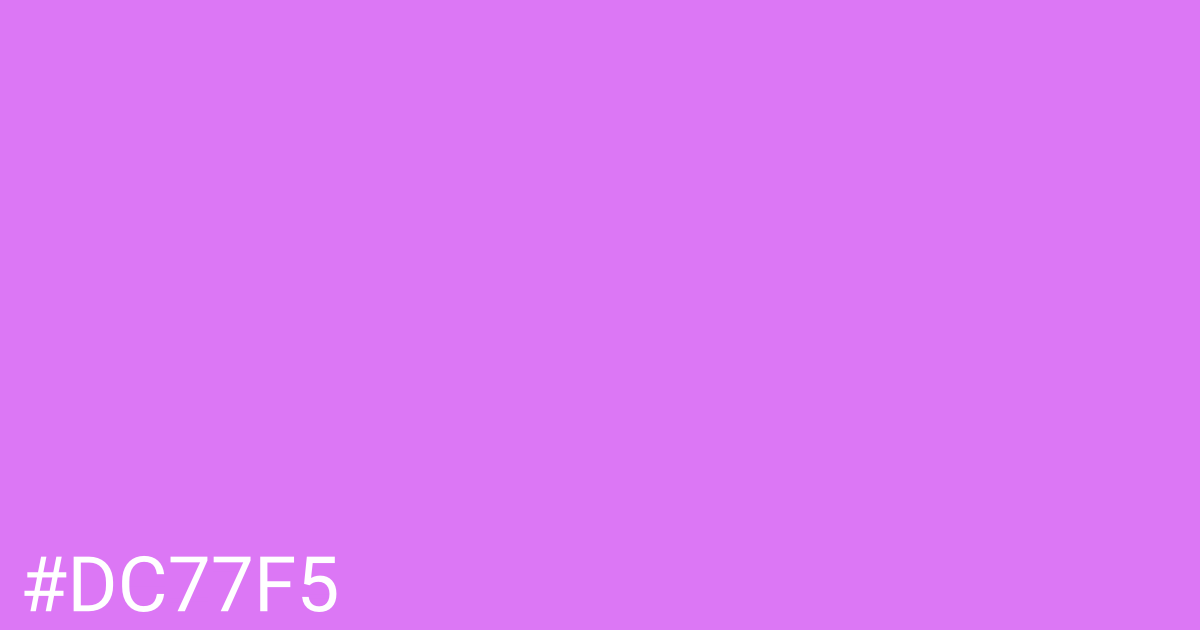 Hex color #dc77f5 graphic