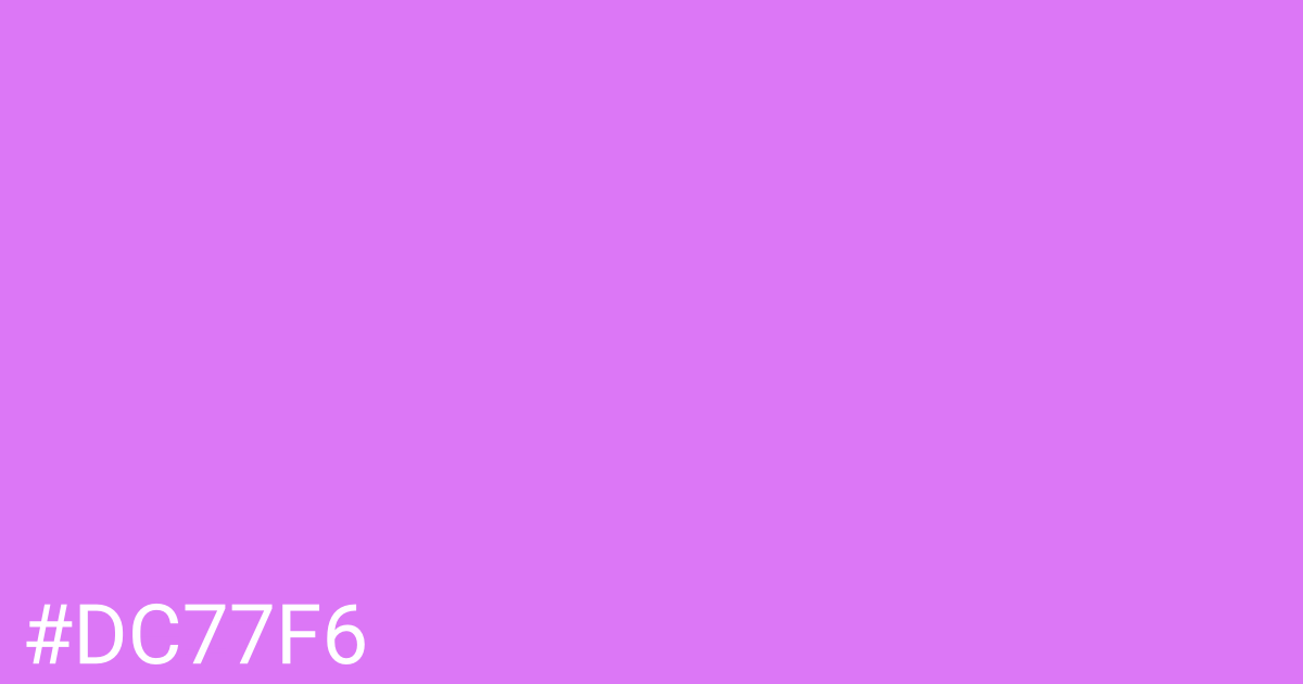 Hex color #dc77f6 graphic