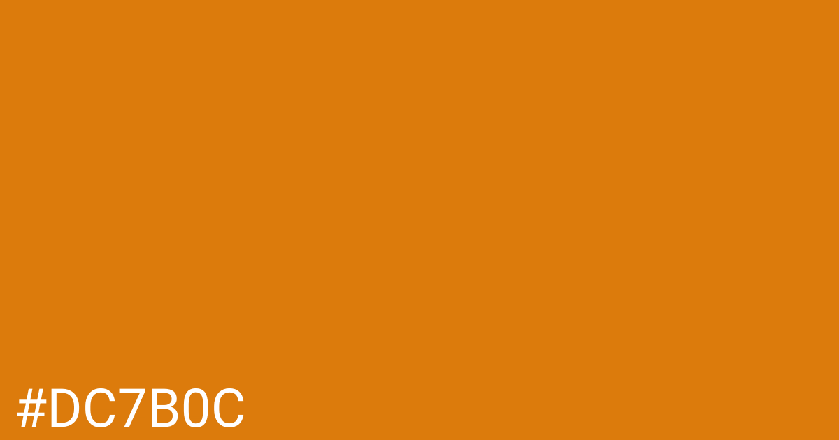 Hex color #dc7b0c graphic