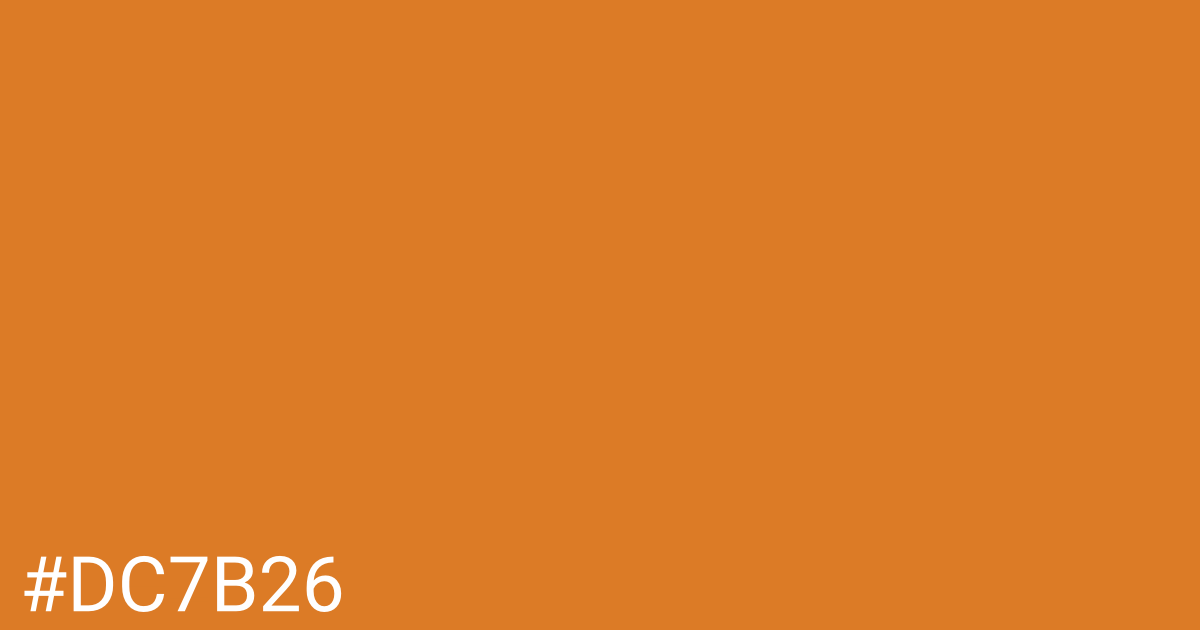 Hex color #dc7b26 graphic