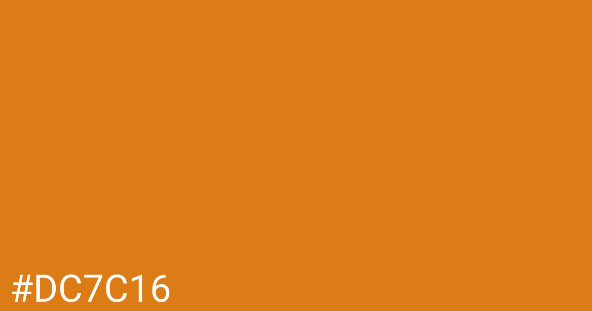 Hex color #dc7c16 graphic