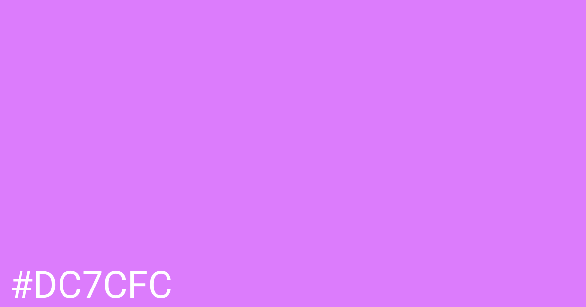 Hex color #dc7cfc graphic