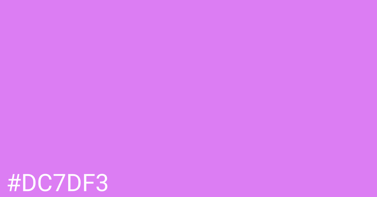 Hex color #dc7df3 graphic
