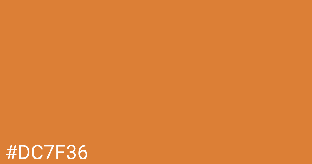 Hex color #dc7f36 graphic