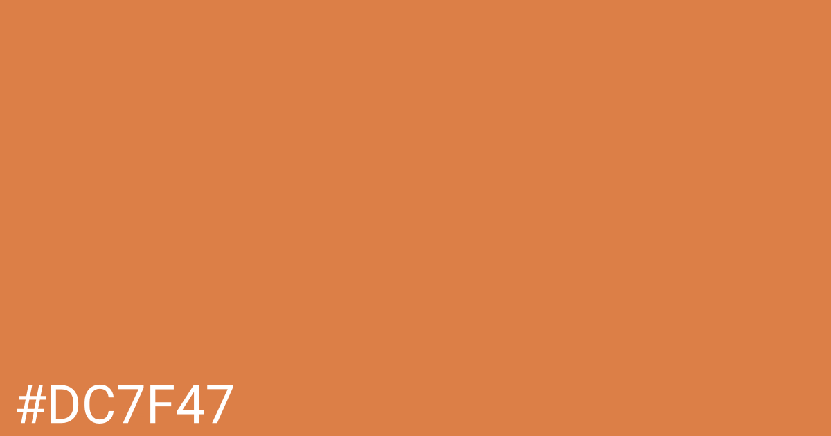 Hex color #dc7f47 graphic