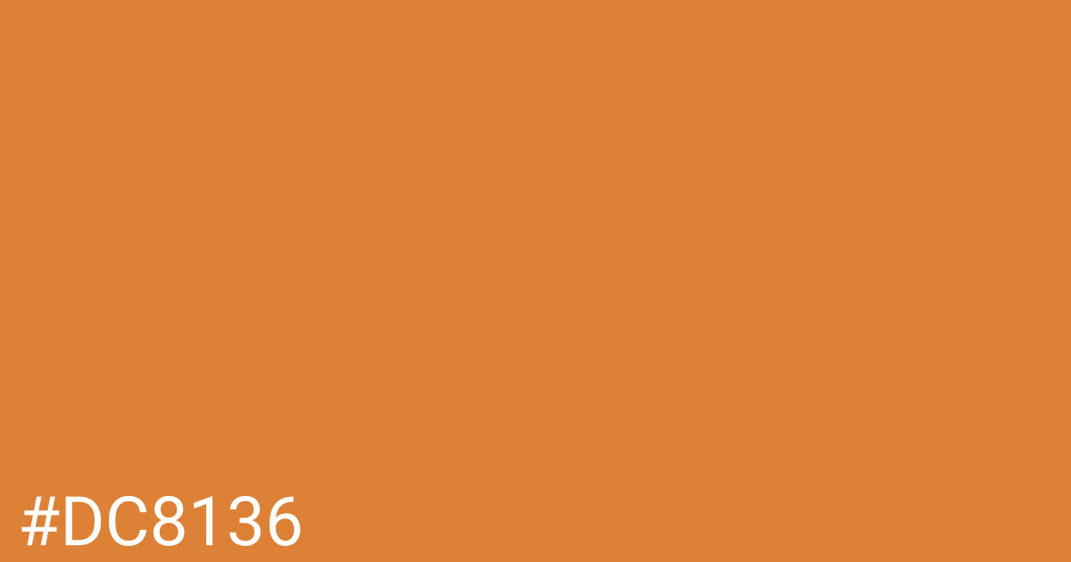 Hex color #dc8136 graphic