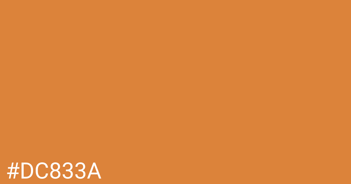 Hex color #dc833a graphic