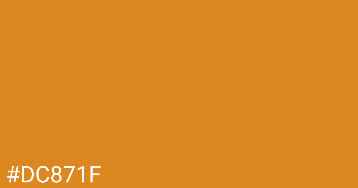 Hex color #dc871f graphic