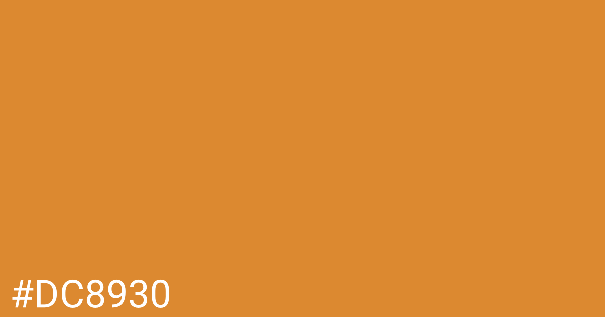 Hex color #dc8930 graphic