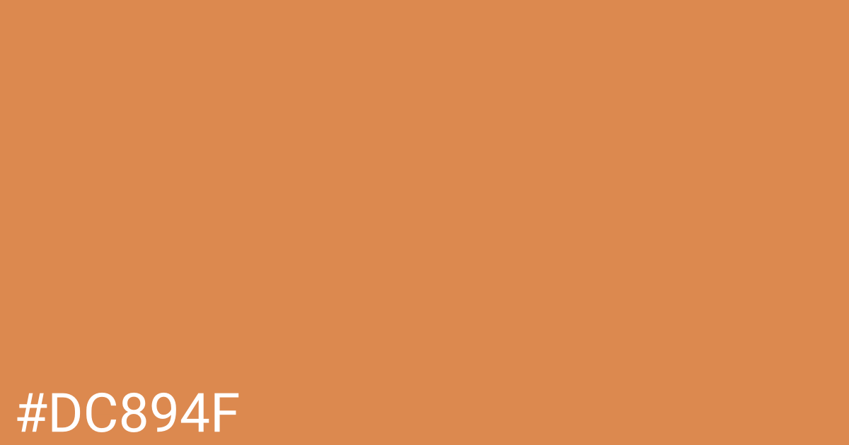 Hex color #dc894f graphic