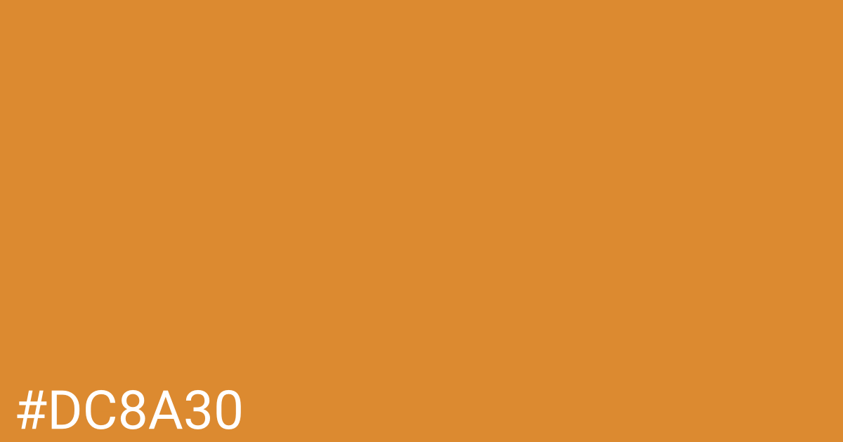 Hex color #dc8a30 graphic