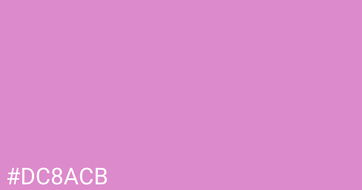 Hex color #dc8acb graphic