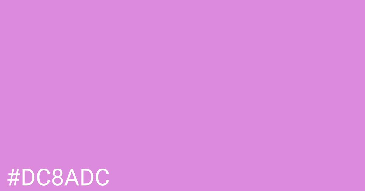 Hex color #dc8adc graphic