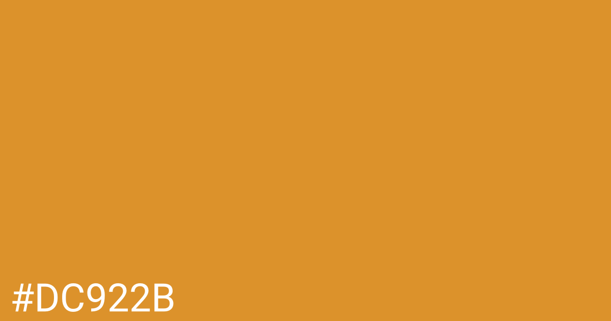 Hex color #dc922b graphic