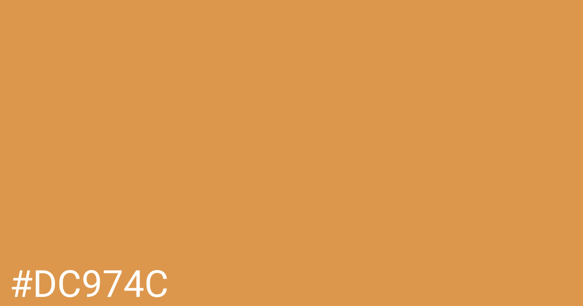 Hex color #dc974c graphic