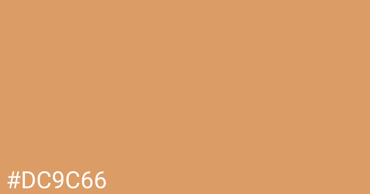 Hex color #dc9c66 graphic