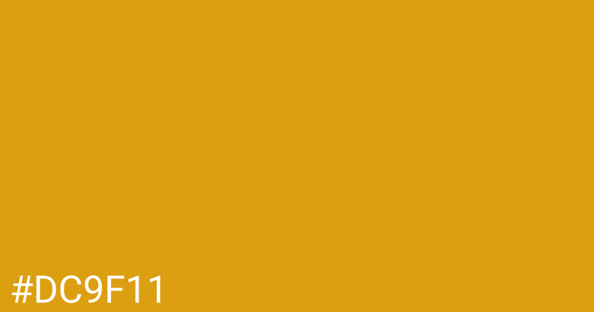 Hex color #dc9f11 graphic