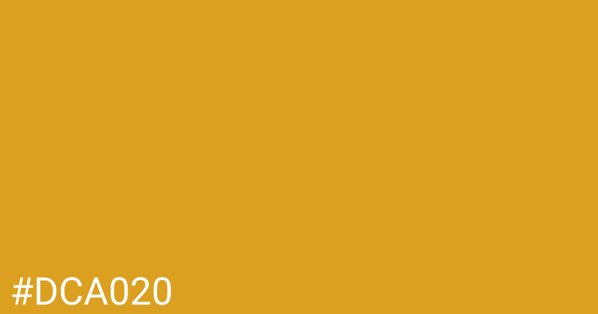 Hex color #dca020 graphic