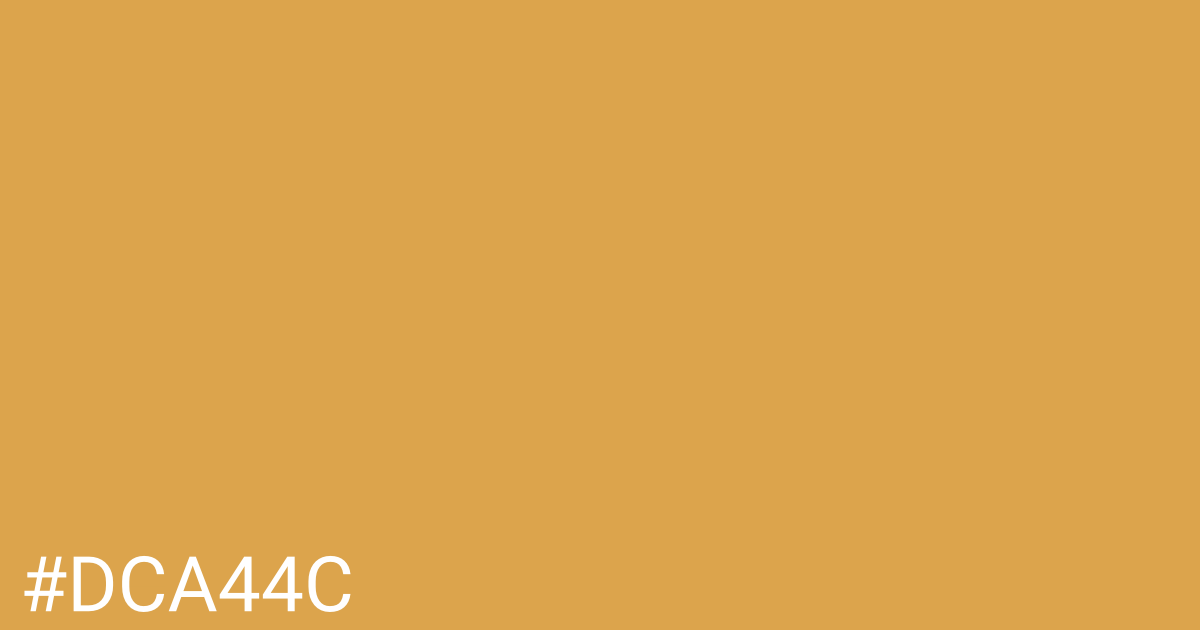 Hex color #dca44c graphic