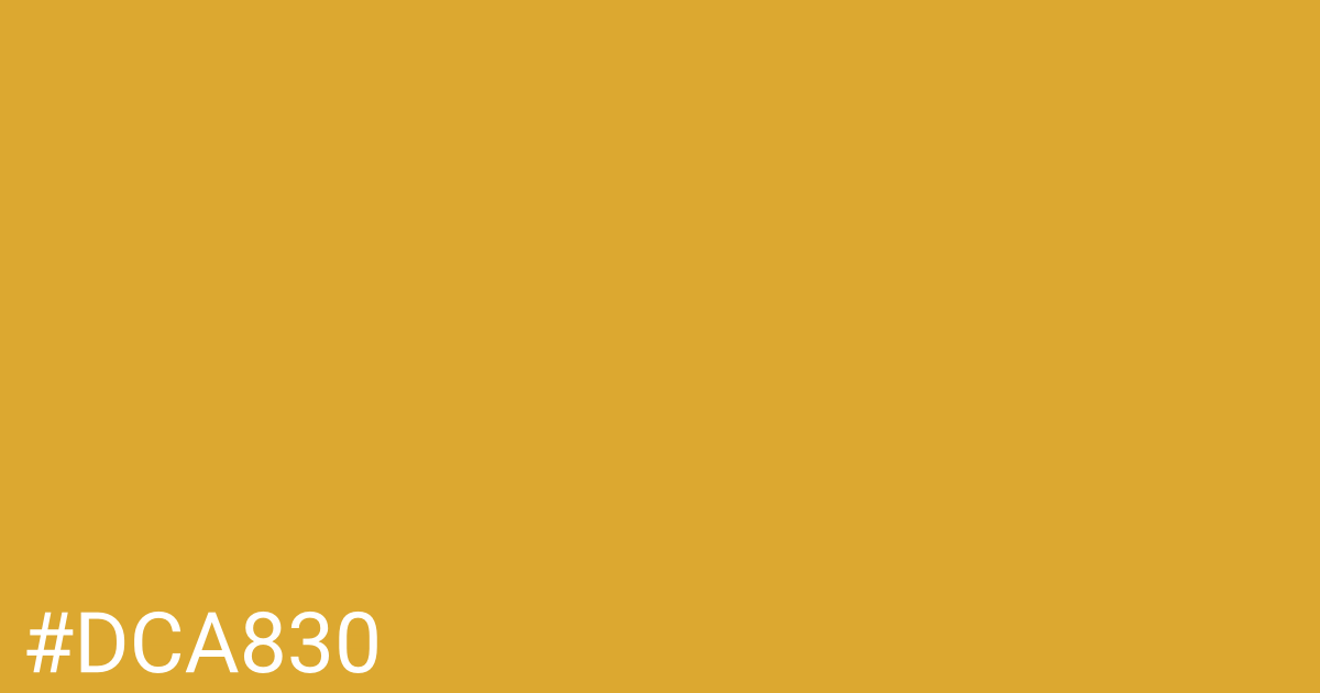 Hex color #dca830 graphic